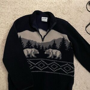 Old Navy quarter zip- fleece inside and out size M